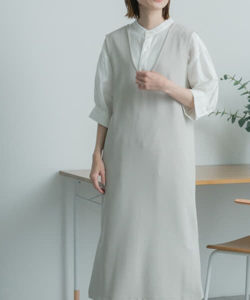 ＊＊URBAN RESEARCH DOORS / アーバンリサーチ ドアーズ ワンピース | FORK&SPOON　カットツイル2WAYジャンパースカート（GREIGE）