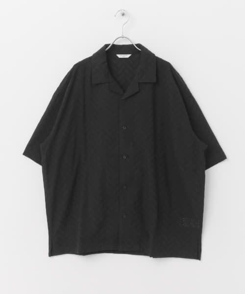 theory luxe 24SS オープンカラーシアーシャツ ブラック38 セール】 FLAX ライク オープンカラー フォルム シャツ ‐横