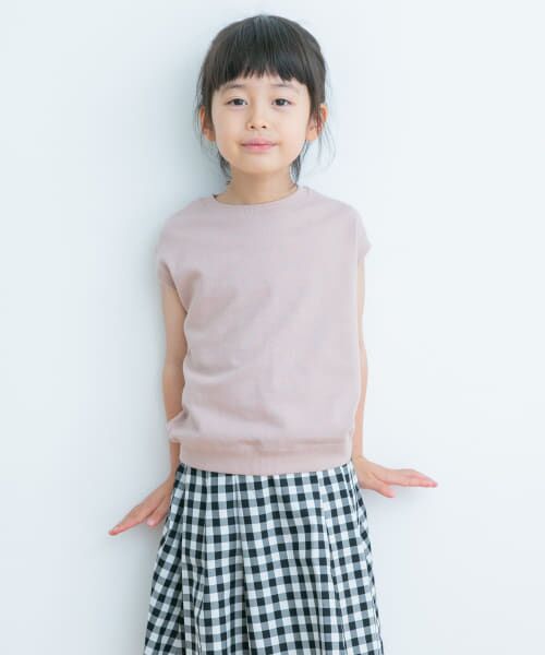 ＊＊URBAN RESEARCH DOORS / アーバンリサーチ ドアーズ トップス | ヘビーウェイトノースリーブ(KIDS)（PINK）