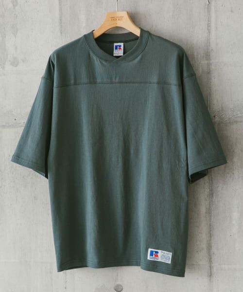 ＊＊URBAN RESEARCH DOORS / アーバンリサーチ ドアーズ Tシャツ | 『別注』RUSSELL ATHLETIC×DOORS　FOOTBALL H/S T-SHIRTS（BLUE GREEN）
