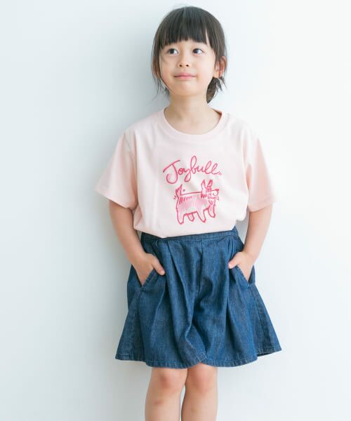 ＊＊URBAN RESEARCH DOORS / アーバンリサーチ ドアーズ トップス | ドッグプリントTシャツ(KIDS)（PINK）