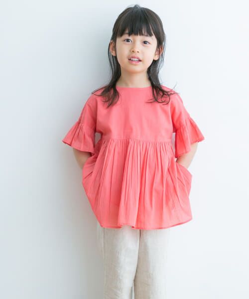 ＊＊URBAN RESEARCH DOORS / アーバンリサーチ ドアーズ トップス | 『親子リンク』コットンボイルフリルブラウス(KIDS)（CHERRY）