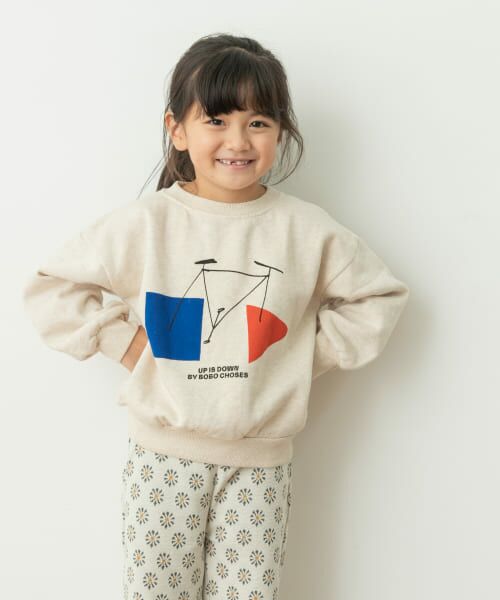 ＊＊URBAN RESEARCH DOORS / アーバンリサーチ ドアーズ トップス | BOBO CHOSES　Crazy Bicy sweat shirts(KIDS)（OATMEAL）