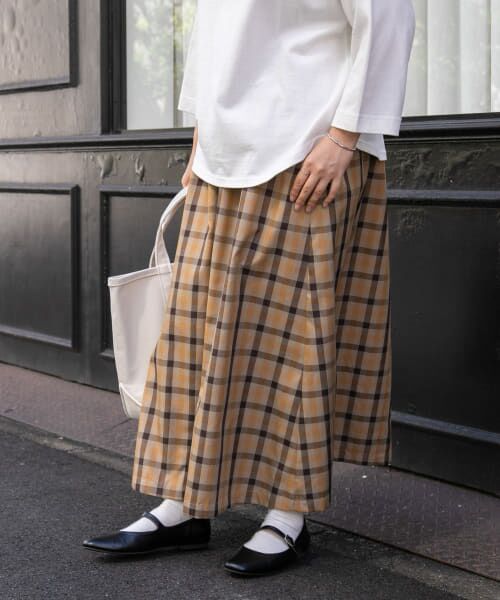 フレンチブリュ別注　Gauze# チェックギャザースカート新品 スカート | FRENCH Bleu .rooms