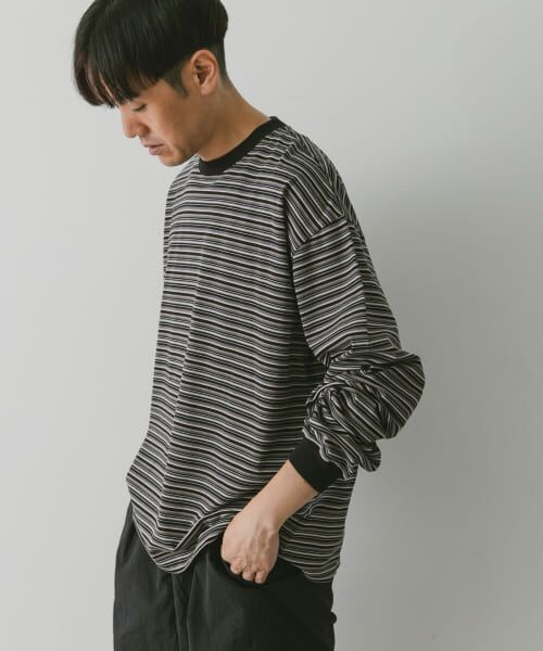 セール】 マルチボーダーロングスリーブTシャツ （Tシャツ