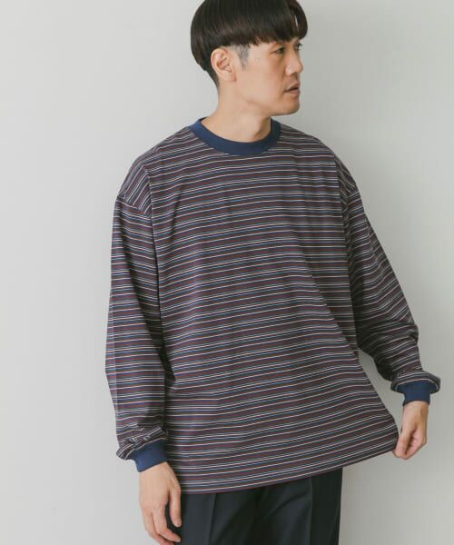 セール】 マルチボーダーロングスリーブTシャツ （Tシャツ
