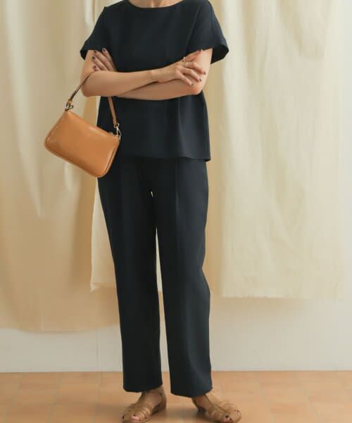 ＊＊URBAN RESEARCH DOORS / アーバンリサーチ ドアーズ その他パンツ | 『セットアップ対応』麻調合繊ストレートトラウザー（NAVY）