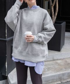 FORK&SPOON　ラフィー裏毛バックジップスウェット