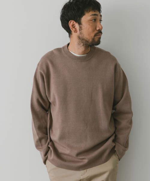 ＊＊URBAN RESEARCH DOORS / アーバンリサーチ ドアーズ ニット・セーター | ダブルフェイスプルオーバー（MOCHA）