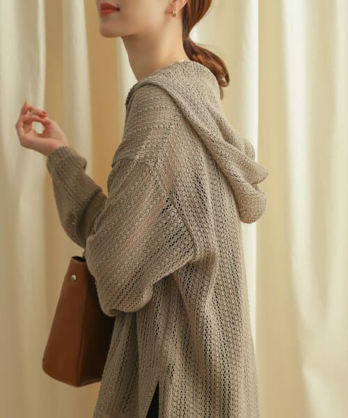 ＊＊URBAN RESEARCH DOORS / アーバンリサーチ ドアーズ Tシャツ | レースフーディープルオーバー（GREGE）