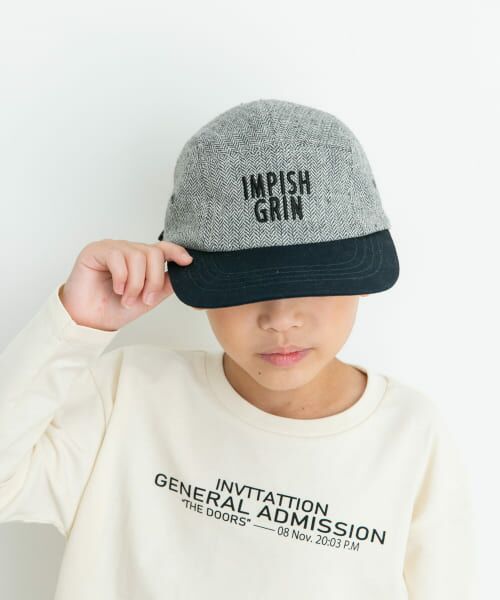 ＊＊URBAN RESEARCH DOORS / アーバンリサーチ ドアーズ 服飾雑貨 | ヘリンボーン配色ロゴキャップ(KIDS)（GRAY×NAVY）