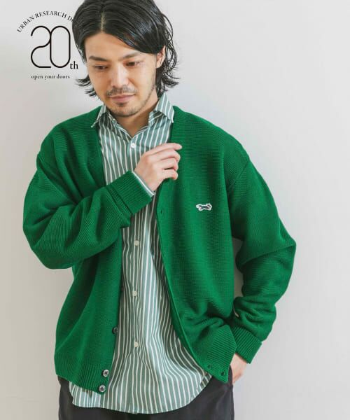 ＊＊URBAN RESEARCH DOORS / アーバンリサーチ ドアーズ カーディガン・ボレロ | 『別注』PENNEYS×DOORS　THE FOX Vネックカーディガン（GREEN）