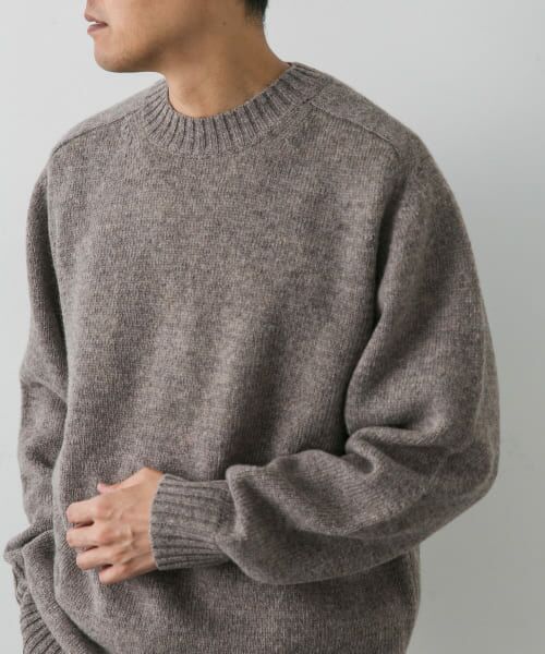 セール】 『4サイズ展開』手洗い可 WOOL100% クルーネックニット