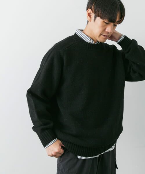 セール】 『4サイズ展開』手洗い可 WOOL100% クルーネックニット