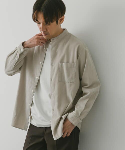 ＊＊URBAN RESEARCH DOORS / アーバンリサーチ ドアーズ シャツ・ブラウス | コーデュロイバンドカラーシャツ（OFF）