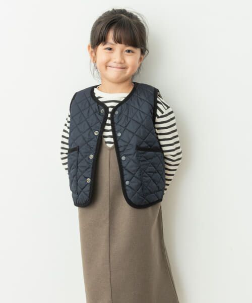 ＊＊URBAN RESEARCH DOORS / アーバンリサーチ ドアーズ アウター | リバーシブルキルトベスト(KIDS)（NVY×BK）