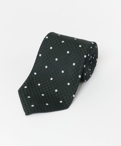 ＊＊URBAN RESEARCH DOORS / アーバンリサーチ ドアーズ ネクタイ | LIFE STYLE TAILOR　23AW国内生地タイドット1（03GREEN）