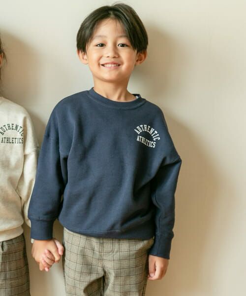 ＊＊URBAN RESEARCH DOORS / アーバンリサーチ ドアーズ トップス | 『別注』Champion×DOORS　ロゴスウェット(KIDS)（NAVY）