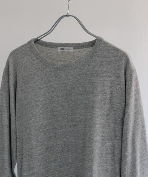 ＊＊URBAN RESEARCH DOORS / アーバンリサーチ ドアーズ Tシャツ | FORK&SPOON　ラフィー天竺クルーネックTシャツ（TOPGRAY）