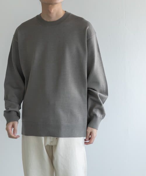 ＊＊URBAN RESEARCH DOORS / アーバンリサーチ ドアーズ ニット・セーター | FORK&SPOON　ウーステッドヤーンクルーネックニット（MOCHA）