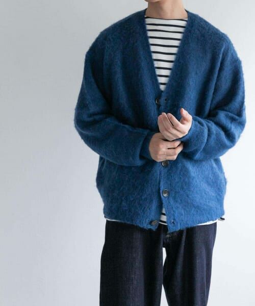 chopova lowena カーディガン パーカー ニット モヘア 黒 24s 2025年