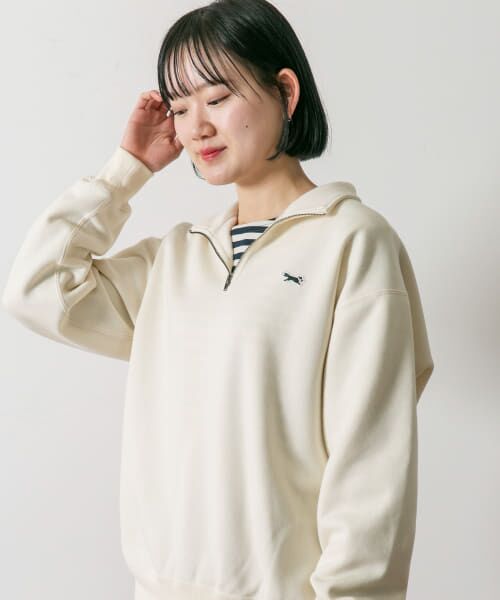 ＊＊URBAN RESEARCH DOORS / アーバンリサーチ ドアーズ スウェット | 『別注』PENNEYS×DOORS　THE FOX ハーフジップスウェット（ECRU）