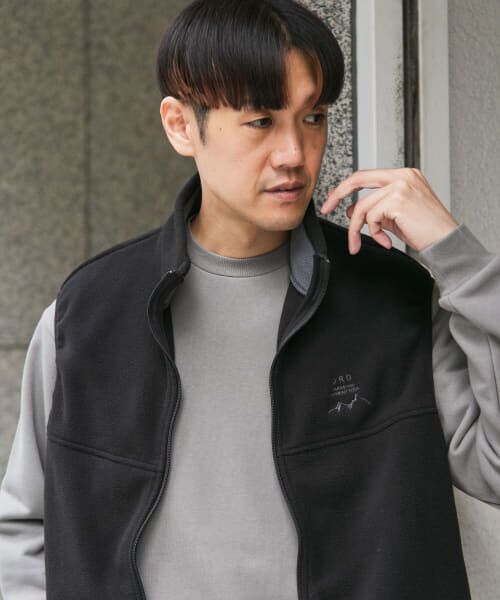 ＊＊URBAN RESEARCH DOORS / アーバンリサーチ ドアーズ ベスト | URD Fleece Vest（BLACK）