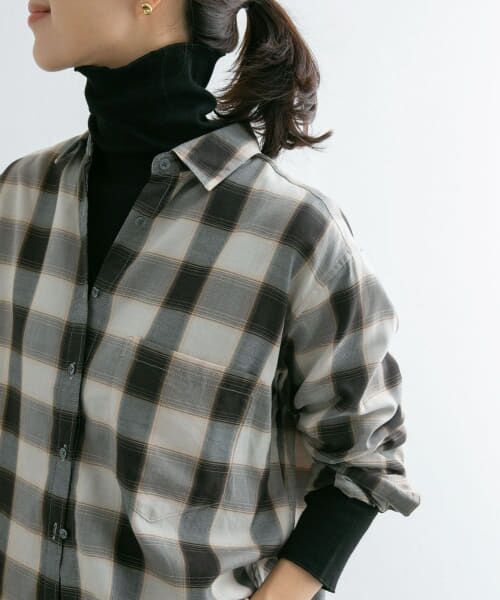 ＊＊URBAN RESEARCH DOORS / アーバンリサーチ ドアーズ Tシャツ | 『UR TECH』テレコタートルネックTシャツ（BLACK）