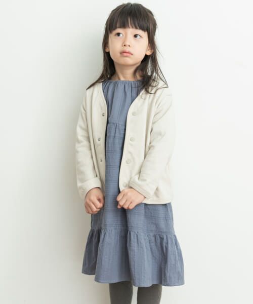 ＊＊URBAN RESEARCH DOORS / アーバンリサーチ ドアーズ トップス | 裏毛Vネックカーディガン(KIDS)（GREIGE）