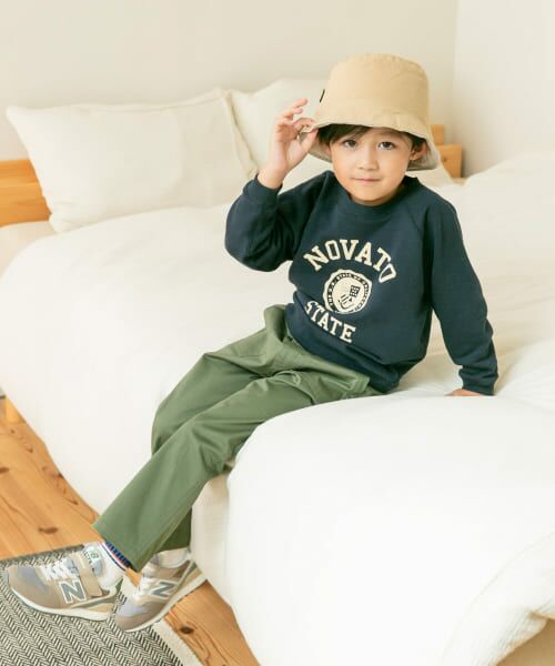 ＊＊URBAN RESEARCH DOORS / アーバンリサーチ ドアーズ トップス | 『親子リンク』フロッキープリントスウェット(KIDS)（NAVY）