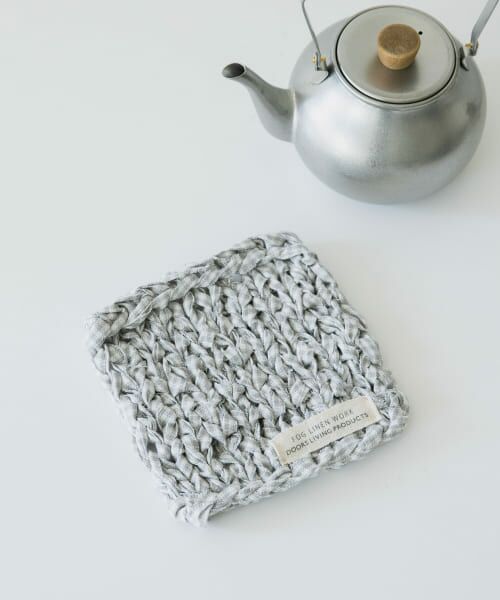 ＊＊URBAN RESEARCH DOORS / アーバンリサーチ ドアーズ キッチンツール | 『別注』fog linen work×DOORS　リネンテープニットマット（GYCK）