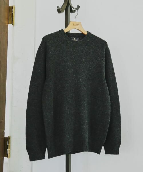 ＊＊URBAN RESEARCH DOORS / アーバンリサーチ ドアーズ ニット・セーター | ハミルトンウールクルーネックニット（CHARCOAL）