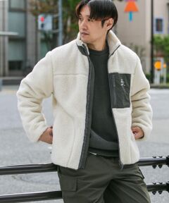 防風ボアジップブルゾン