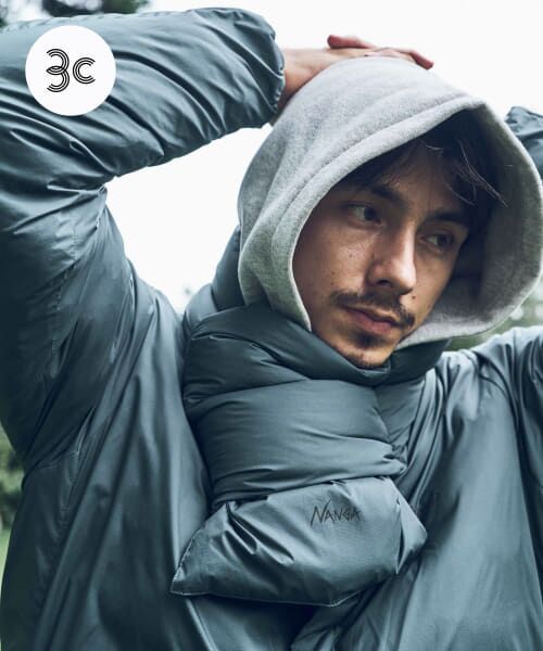 ＊＊URBAN RESEARCH DOORS / アーバンリサーチ ドアーズ マフラー・ショール・スヌード・ストール | 『別注』NANGA×DOORS　ダウンマフラー（STEEL BLUE）