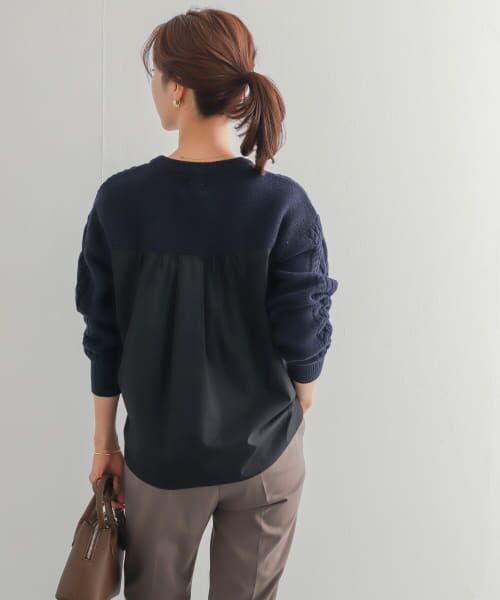 【buecherwurm】タグ付き新品‼️wb アンサンブル ニット CUTOUTアウトリンキングニット(one BROWN): トップス｜URBAN