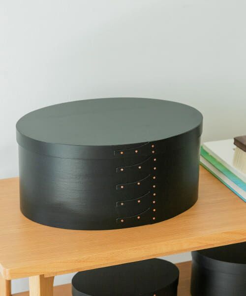 ＊＊URBAN RESEARCH DOORS / アーバンリサーチ ドアーズ インテリア・インテリア雑貨 | 『WEB限定』AXCIS　シェーカーオーバルボックス L ブラック（ブラック）