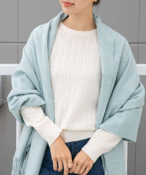 ＊＊URBAN RESEARCH DOORS / アーバンリサーチ ドアーズ ニット・セーター | ウール混ケーブルコンパクトニット（IVORY）