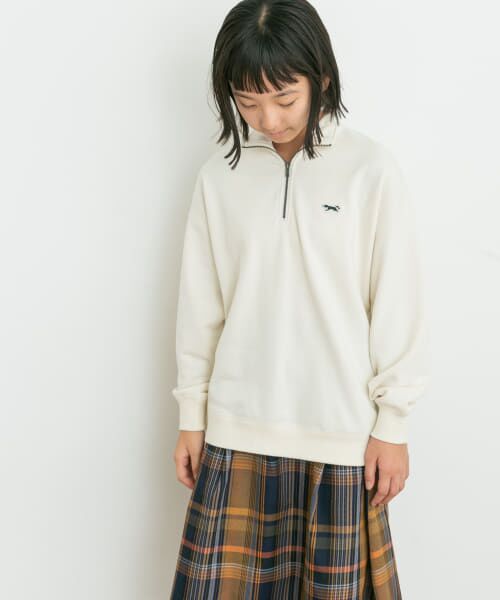 ＊＊URBAN RESEARCH DOORS / アーバンリサーチ ドアーズ トップス | 『別注』『親子リンク』PENNEYS×DOORS　THEFOX 裏毛ハーフジップ(KIDS)（ECRU）