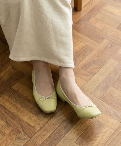 バレエシューズ ベージュと黒 37 レディース 【ABC SELECT】 エービーシーセレクト ROUND BALLET
