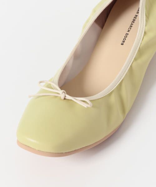 バレエシューズ ベージュと黒 37 レディース 【ABC SELECT】 エービーシーセレクト ROUND BALLET