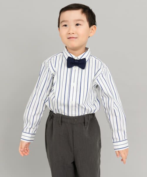 ＊＊URBAN RESEARCH DOORS / アーバンリサーチ ドアーズ トップス | 『WEB/一部店舗限定サイズ』ストレッチレギュラーカラーシャツ(KIDS)（OFF×BLUE）