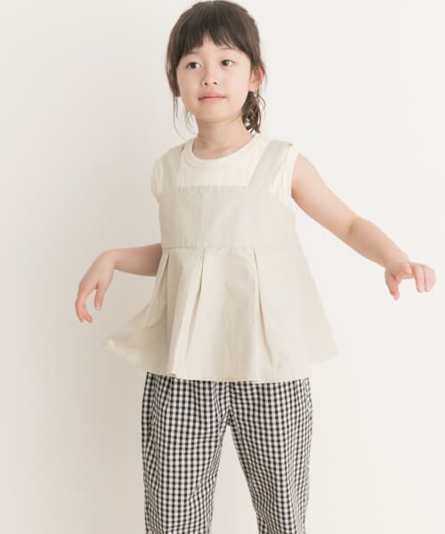 ＊＊URBAN RESEARCH DOORS / アーバンリサーチ ドアーズ トップス | ペプラムキャミソールブラウス(KIDS)（IVORY）