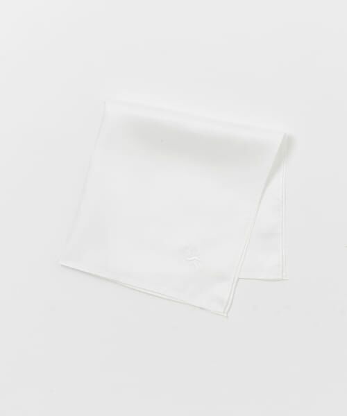 ＊＊URBAN RESEARCH DOORS / アーバンリサーチ ドアーズ ハンカチ | LIFE STYLE TAILOR　シルクチーフ（WHITE）