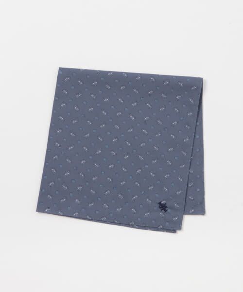 ＊＊URBAN RESEARCH DOORS / アーバンリサーチ ドアーズ ハンカチ | LIFE STYLE TAILOR　ペイズリー柄コットンハンカチ（BLUE）