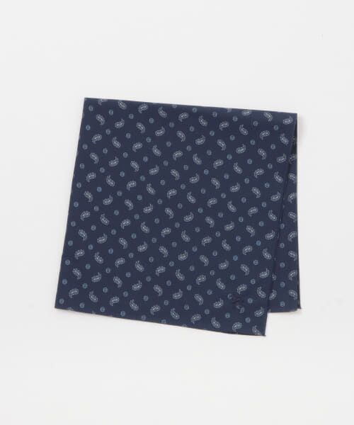 ＊＊URBAN RESEARCH DOORS / アーバンリサーチ ドアーズ ハンカチ | LIFE STYLE TAILOR　ペイズリー柄コットンハンカチ（NAVY）
