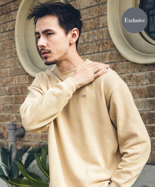 新品　別注　LACOSTE×DOORS　長袖Tシャツ　アイボリー　Lサイズ URBAN RESEARCH DOORS｜『別注』LACOSTE*DOORS thick pique crew