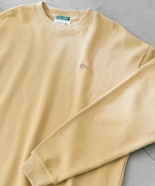 新品　別注　LACOSTE×DOORS　長袖Tシャツ　アイボリー　Lサイズ セール】 『別注』LACOSTE×DOORS thick pique crew long-sleeve