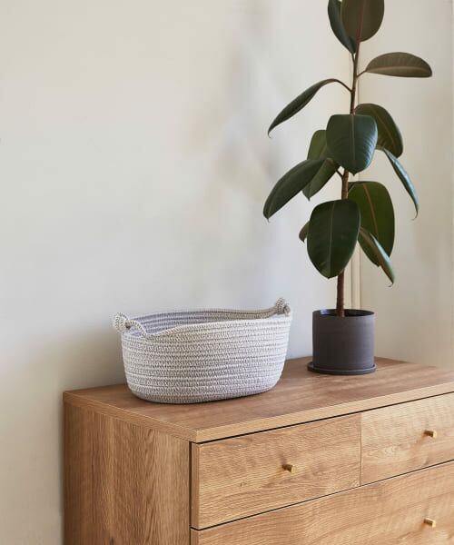 ＊＊URBAN RESEARCH DOORS / アーバンリサーチ ドアーズ インテリア・インテリア雑貨 | LIVING PRODUCTS　コットンロープバスケット S（WHT×GRY）