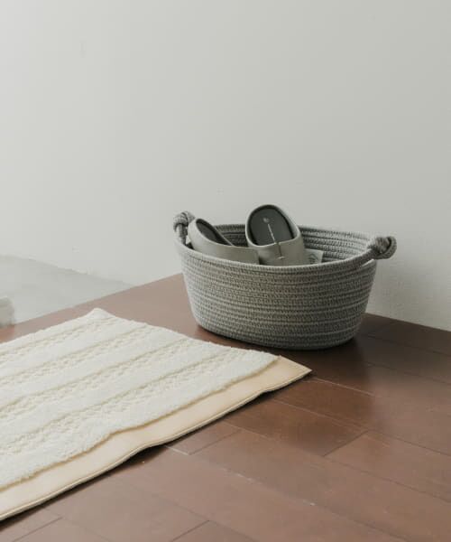 ＊＊URBAN RESEARCH DOORS / アーバンリサーチ ドアーズ インテリア・インテリア雑貨 | LIVING PRODUCTS　コットンロープバスケット S（GRY×CHA）