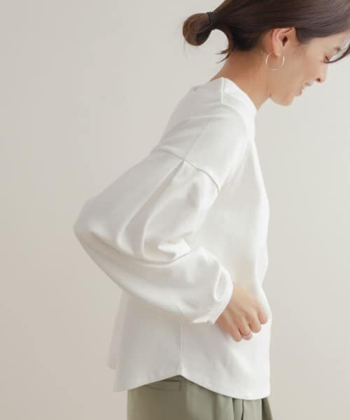 ＊＊URBAN RESEARCH DOORS / アーバンリサーチ ドアーズ Tシャツ | コットンポンチタックスリーブプルオーバー（OFF WHITE）